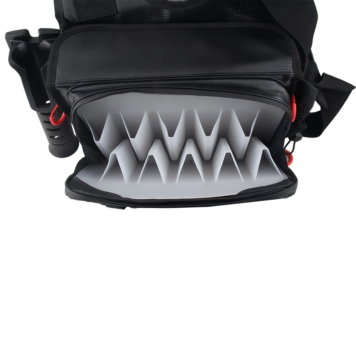 Bolsas de pesca multifuncionales, bolsa de aparejos de pesca, mochila de almacenamiento con eslinga de un solo hombro con soporte para caña de pescar - imagen 4