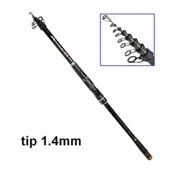 Caña de pesca para roca ZZ408 – Punta fina 1.4 mm con anillas grandes