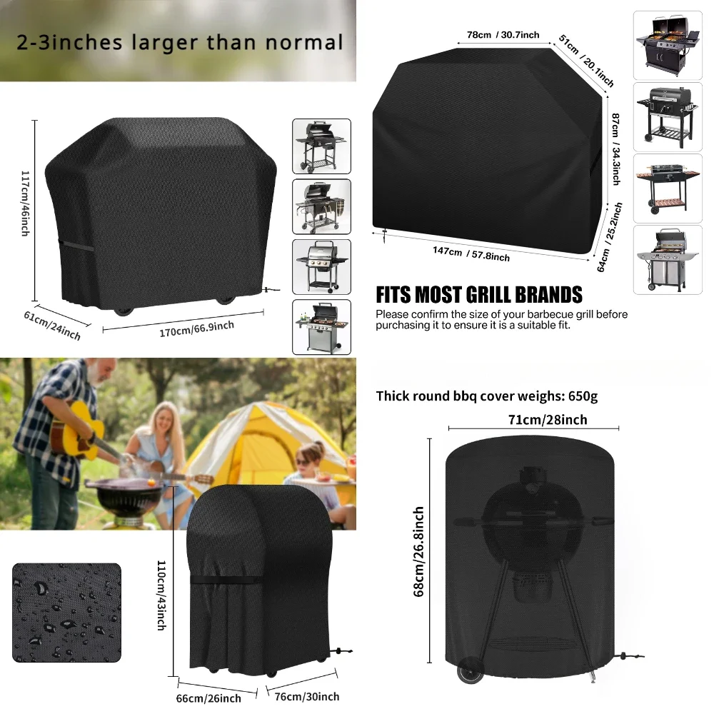 Weber Funda impermeable y resistente para barbacoa de carbón al aire libre - imagen 5