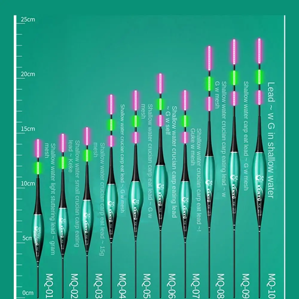 Nuevo indicador, señuelo de pesca, boya, tubo de deriva antideslizante, Bobbers, 3 luces, gancho para morder, cambio de Color, alarma de mordedura, pesca nocturna - imagen 2