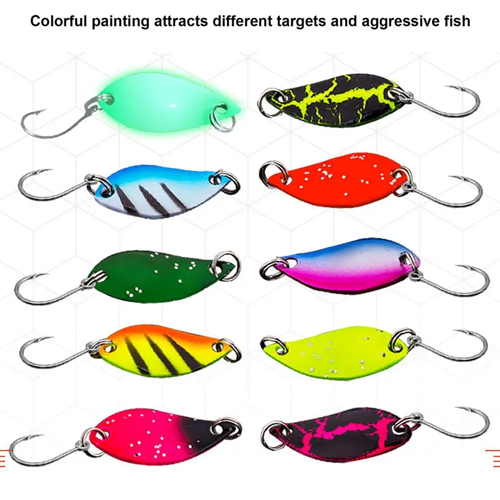Señuelo de pesca de 12 piezas, cebo Artificial de Metal con caja de almacenamiento, señuelo multicolor de fundición larga, aparejos de pesca - imagen 2