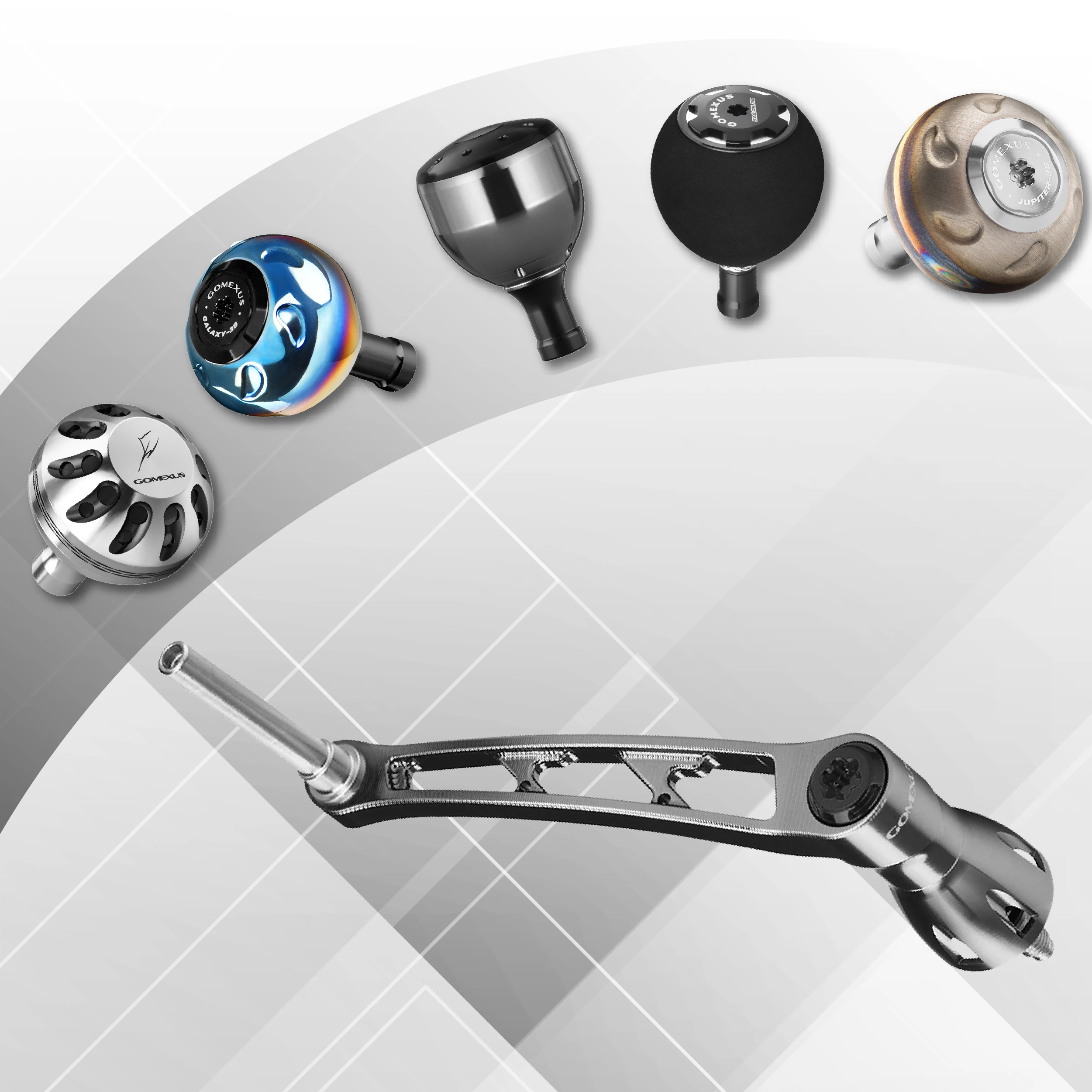 Mango liso de aluminio Gomexus para carrete giratorio Daiwa 2000-5000 tamaño LMY 68 mm - imagen 2