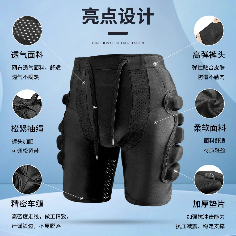 Pantalones Cortos de Motociclismo, Protector de Cadera para Patinaje, MTB, Motocross, Pantalones Cortos Acolchados para Esquí y Snowboard, Equipo de Protección - imagen 2