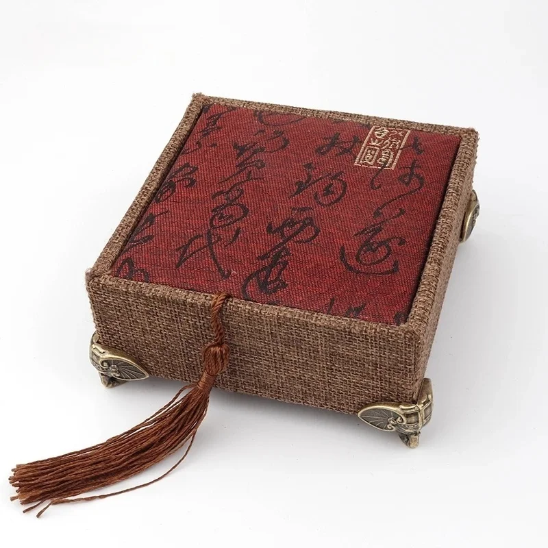 Caja de joyería de bronce Vintage, elefante antiguo de 28x23mm, caja de madera, protección decorativa, pies, pierna, Material plástico, 4 Uds. - imagen 3