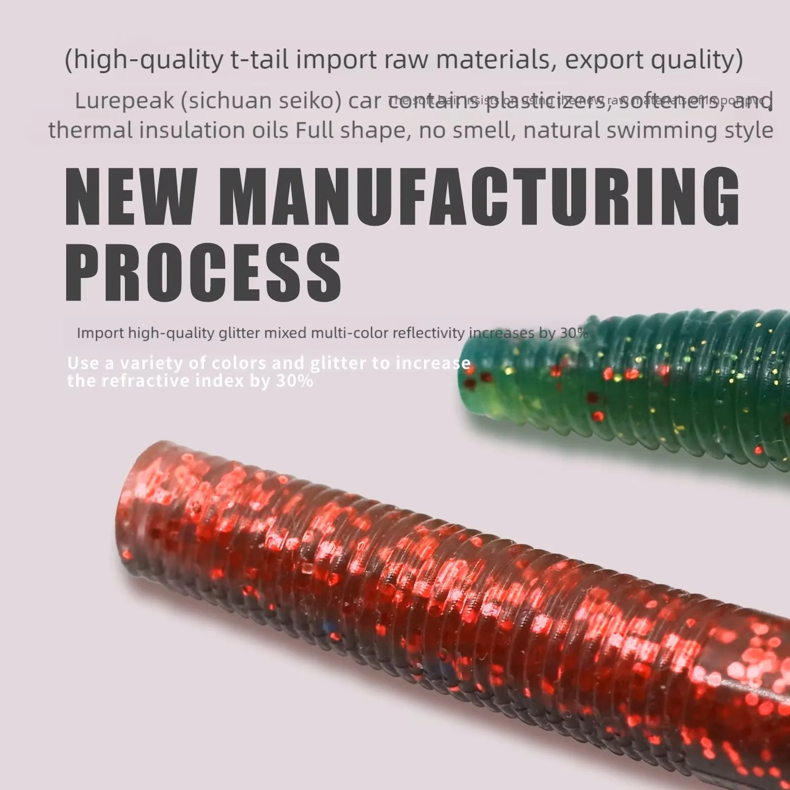 Señuelos de gusano de pesca de 9KM, 15 Uds. Para lubina, cebos de gusano de plástico suave de 10/12,5 cm para aparejo loco, calabaza de pesca de agua dulce y salada - imagen 3