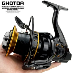 Carrete de pesca giratorio 12 + 1BB de alta velocidad 4,0: 1 30KG arrastre máximo barco de mar bobina de pescado Trolling Surf cuchara de Metal grande Moulinet Peche