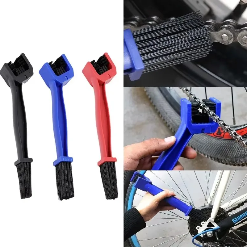 Limpiador de cadena de bicicleta portátil, cepillo de limpieza de cadena de bicicleta de carretera y motocicleta, Kit de herramientas de limpieza, mantenimiento de limpiador de cadena de ciclismo - imagen 3