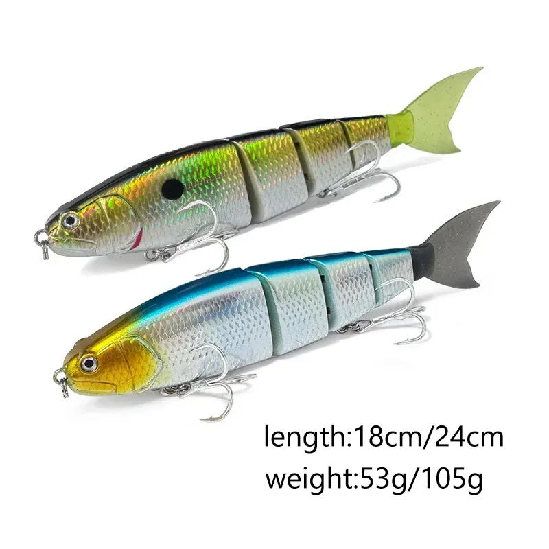 Swimbait multiarticulado 4 secciones – Hundimiento lubina y lucio - imagen 3