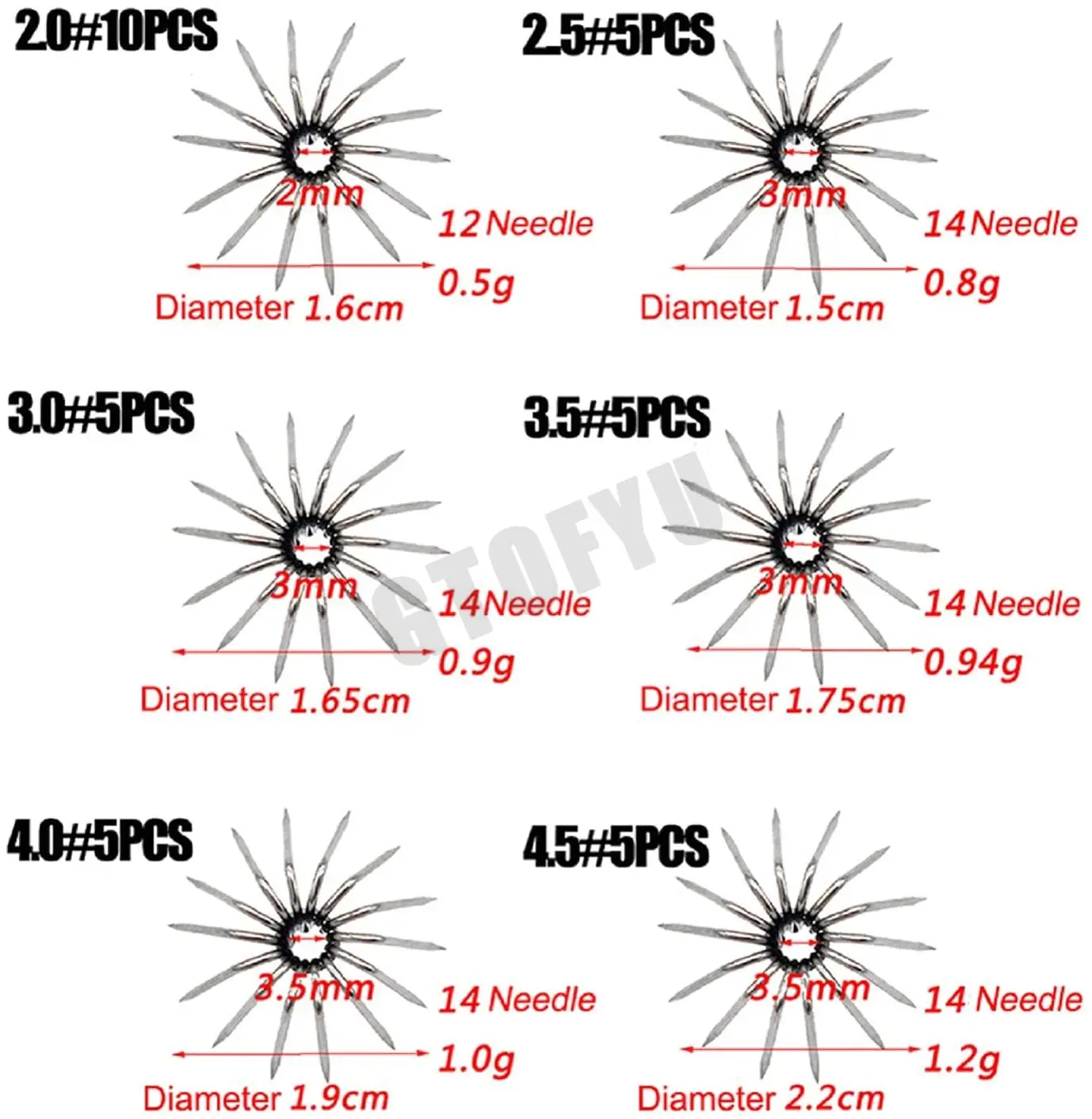 9pcs Baosity  Cuttlefish Squid Jig Lure Hooks Stainless Steel Claw Hook Glow Sharp Umbrella Hooks Baits for Shrimp Octopus - imagen 4