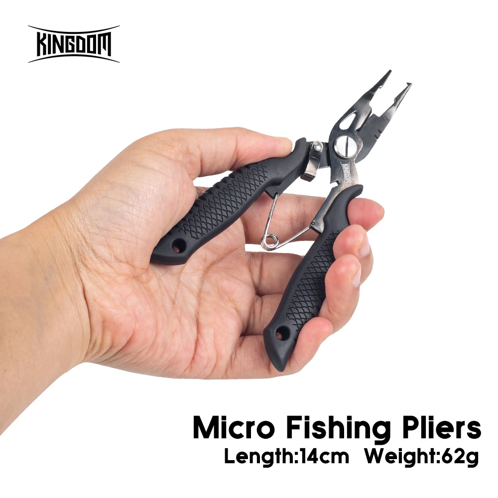 Alicates de pesca multifunción Kingdom – Cortador, tijeras y sacanzuelos