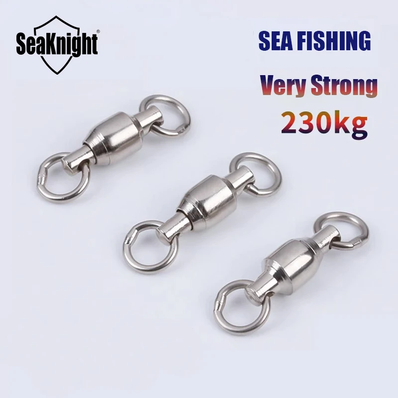 SeaKnight-conector de pesca de acero inoxidable, 10 unidades/1 bolsa, giratorios de Metal, potente anillo de conexión de 230KG, broche giratorio para pesca en el mar, 2024 - imagen 3