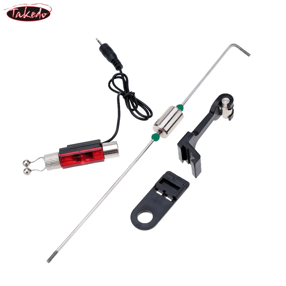 TAKEDO YD01 pesca de carpa alarma de mordida indicador iluminado receptor de señal colgador Swinger 4 colores herramienta de pesca nocturna - imagen 2