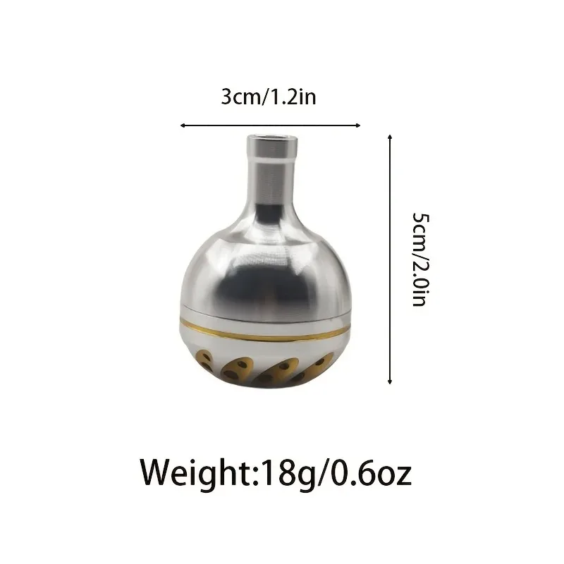 1 perilla de mango esférico Baitcaster carrete giratorio carrete redondo perilla Universal accesorios de perilla piezas de modificación de pesca - imagen 2