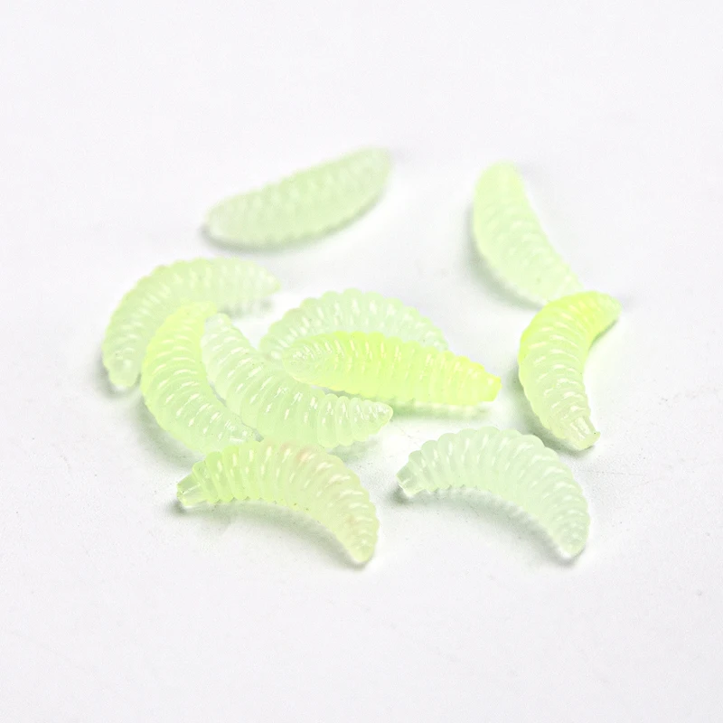Señuelos blandos fluorescentes – Gusanos de pan artificiales