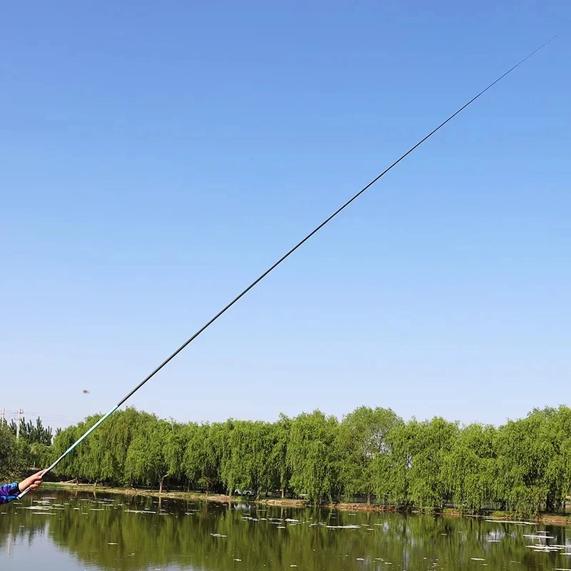 Caña de pescar dura súper ligera, 6,3 M/7,2 M/8M/9M/10M, caña larga de carpa, caña de pescar de carbono para caza, caña de pescar con mosca de pez grande - imagen 4