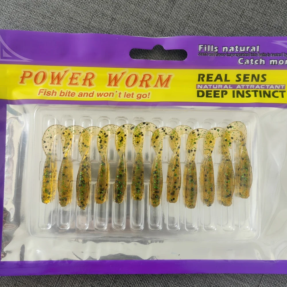 MUKUN 10 Uds pequeño señuelo suave 45MM 0,56G plantilla de Swimbait Artificial de silicona de una sola cola Pesca Señuelos de Pesca artificiales