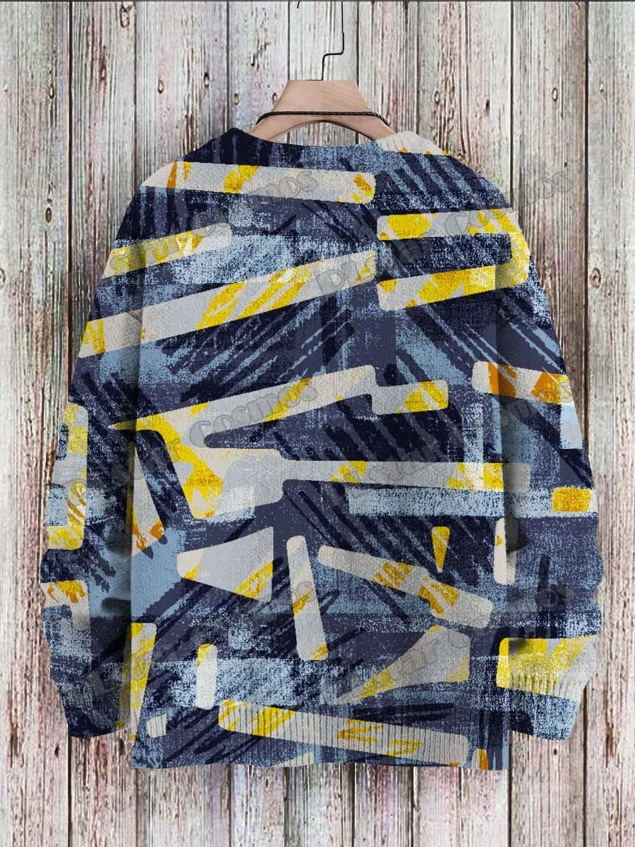 Jersey punto unisex KMY33 – Cuello redondo con estampado 3D para invierno - imagen 5