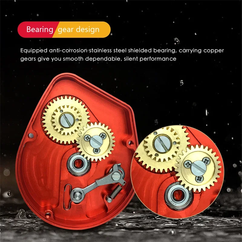 Aparejos Topline, carrete de Jigging lento con cabeza inferior de Metal, arrastre máximo de agua salada, 35kg, tambor de aguas profundas, carrete de pesca a curricán, anticorrosión - imagen 5