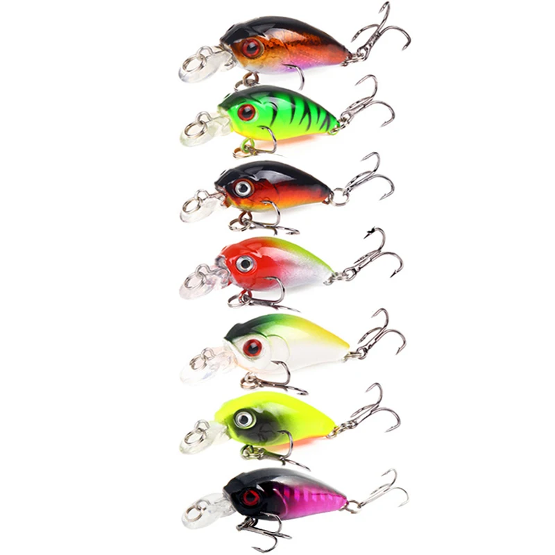 1PC Mini señuelo de pesca Crankbait cebo duro Artificial Minnow Swimbait trucha lubina señuelo de pesca de carpa - imagen 3