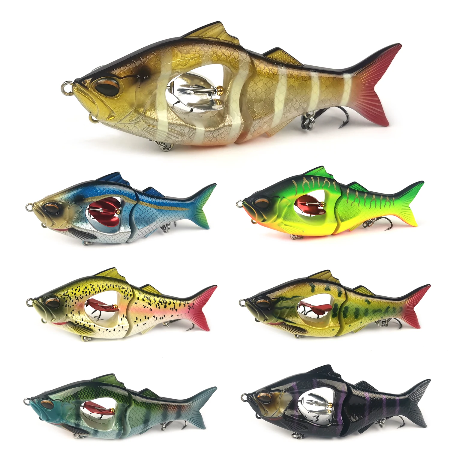 Hélice de hundimiento lento Jerkbait cebo articulado señuelo Artificial 10g 23g PROPDUSTER Swimbait Hybrid Glidebait para pesca de lubina - imagen 3