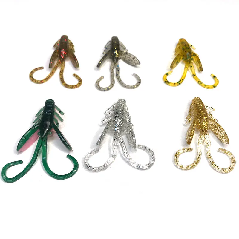 20 piezas de 40mm 0,9g pequeño mariposa HOG 40 gusano cebo suave insecto cebo salmuera pez sol camino de pesca al aire libre - imagen 5