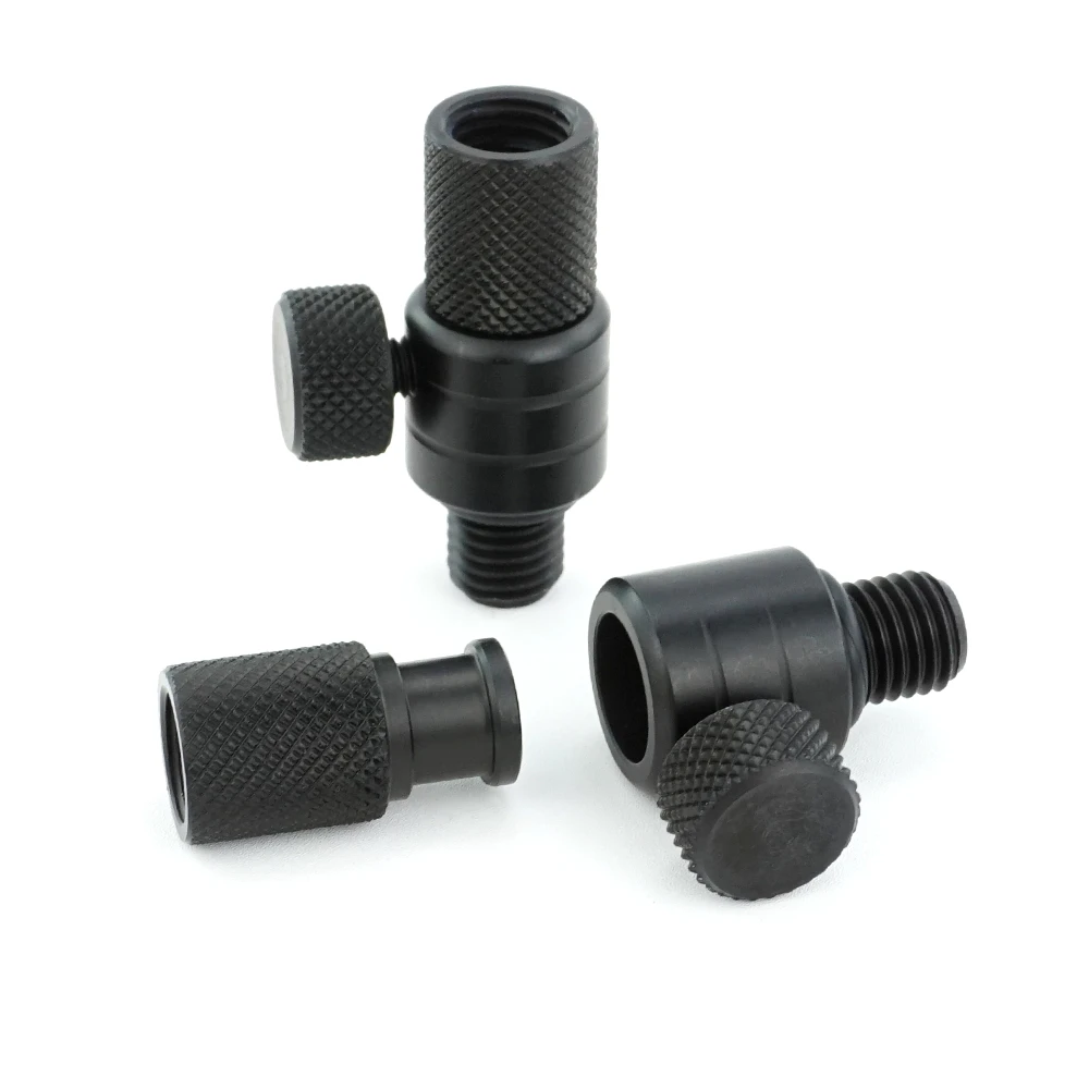 Hirisi-conector de cambio rápido para pesca de carpa, 4 piezas, de aluminio para alarmas de pesca de carpa, palos de banco, AQ209 - imagen 5