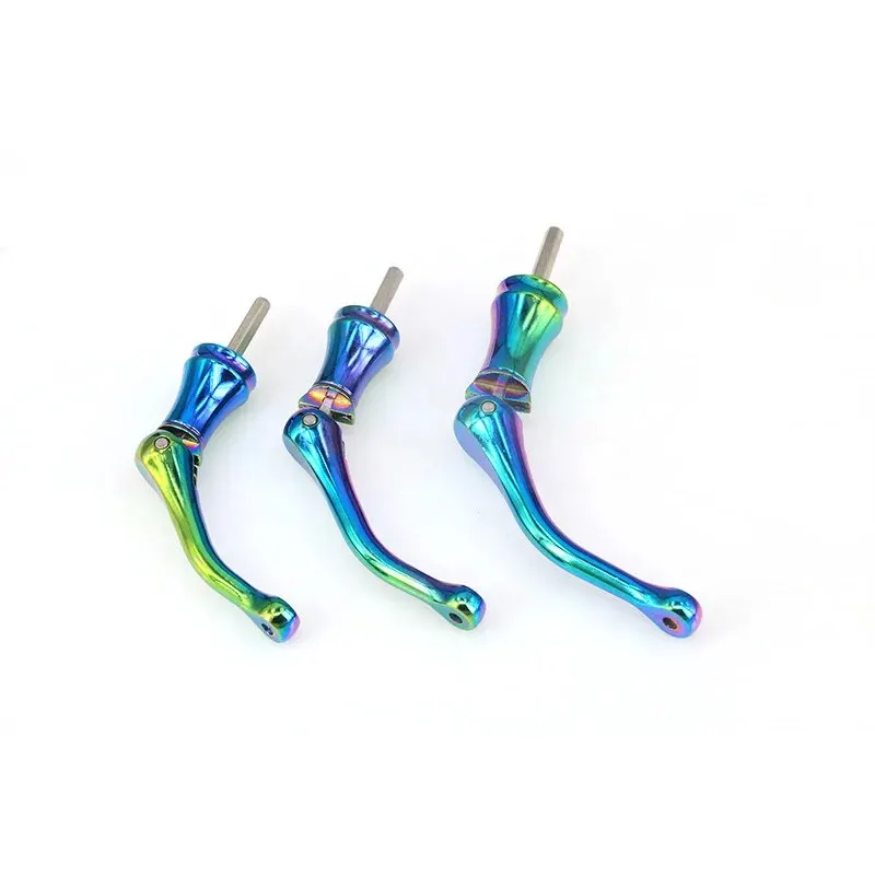 Nuevos entusiastas de la pesca brazo basculante modificado Material aeronáutico balancín Hexagonal colorido mango modificado - imagen 4