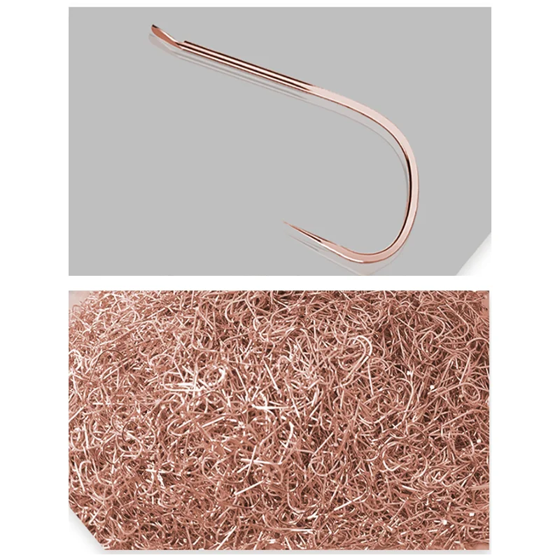 Juego de anzuelos pequeños de 50 piezas, accesorios de puño dorado de alta calidad, alimentador para equipo de cabeza plana, aparejos de carpa - imagen 4