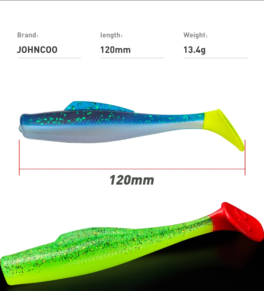 Cebo suave flotante TPR, 12cm, 13,4g, señuelo de pesca, 5 uds./pkt, Swimbait de plástico suave, Z-MAN MinnowZ, cola de paleta, gusano suave - imagen 2