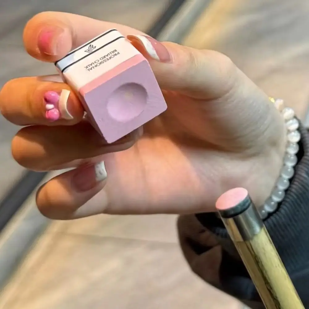 Tiza de billar cuadrada TP7500, tiza de billar neutra antideslizante rosa/gris, polvo fino, tiza de billar, accesorios de billar - imagen 3