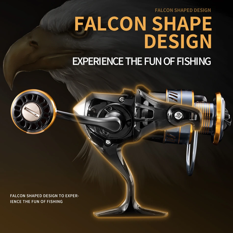 Carrete de pesca Rooblinos HM, carrete totalmente de Metal, arrastre máximo de 8KG, mango de acero inoxidable, carrete giratorio de agua dulce y salada - imagen 4