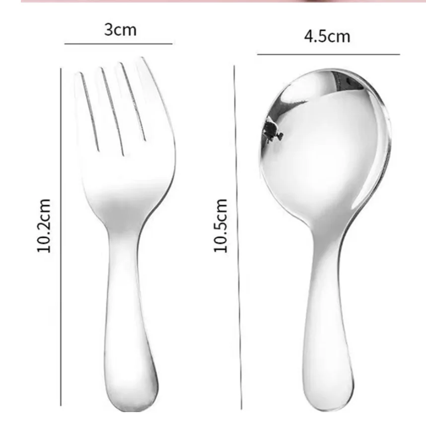 Traje para turismo al aire libre, vajilla portátil de acero inoxidable 304, vajilla para niños, vajilla de postre, combinación de cuchara y tenedor - imagen 5