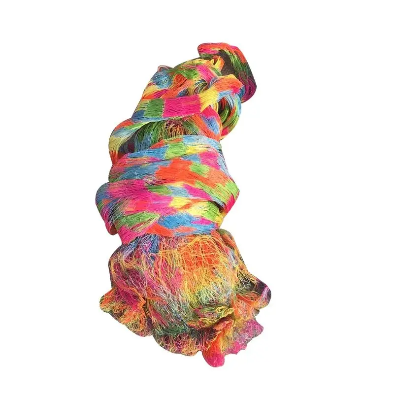 Finefish-tela de red fundida de línea de Color PE tejida hecha a mano sin plomo, redes de pesca para lanzar a mano, red para atrapar peces, alta resistencia