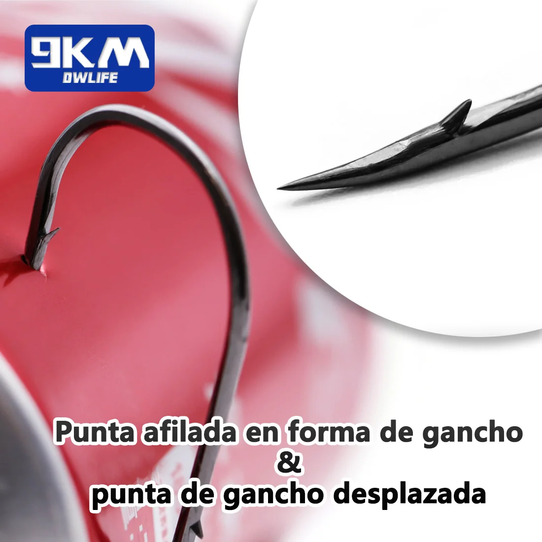 Anzuelos de pesca Baitholder de 9KM, anzuelo de pico de vástago largo con púas de mar, soporte para cebo vivo, anzuelos de gusano de pesca, accesorios de agua salada, aparejos - imagen 4