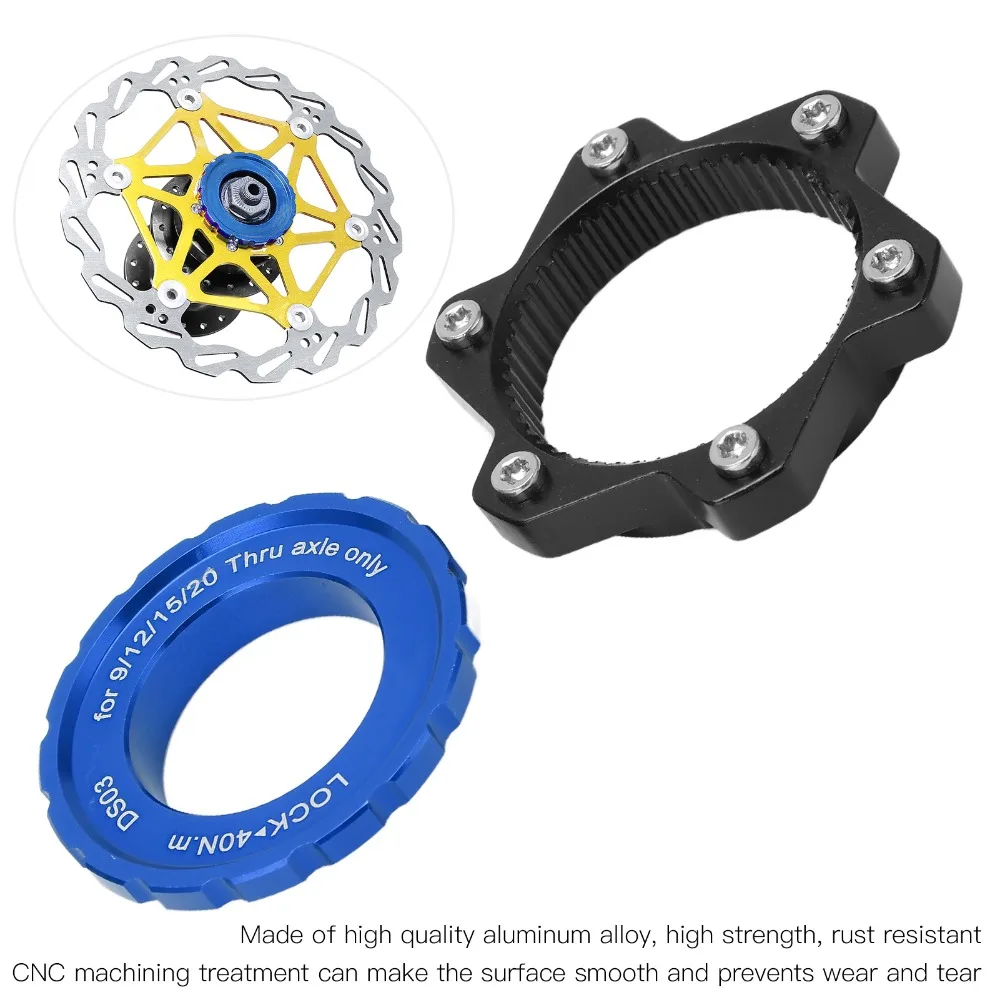 Adaptador de bloqueo central de aleación de aluminio, alto rendimiento, fácil instalación, adaptador de cubo de bicicleta, adaptador de Rotor de freno de disco de 52mm - imagen 3