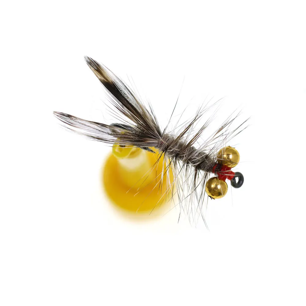 비무 6개입 10 #   인조 그리즐리 해클 웻 플라이 체인 비드 헤드 아이즈 다름새니프 송어 그레이링 배스 낚시 루어 - imagen 4