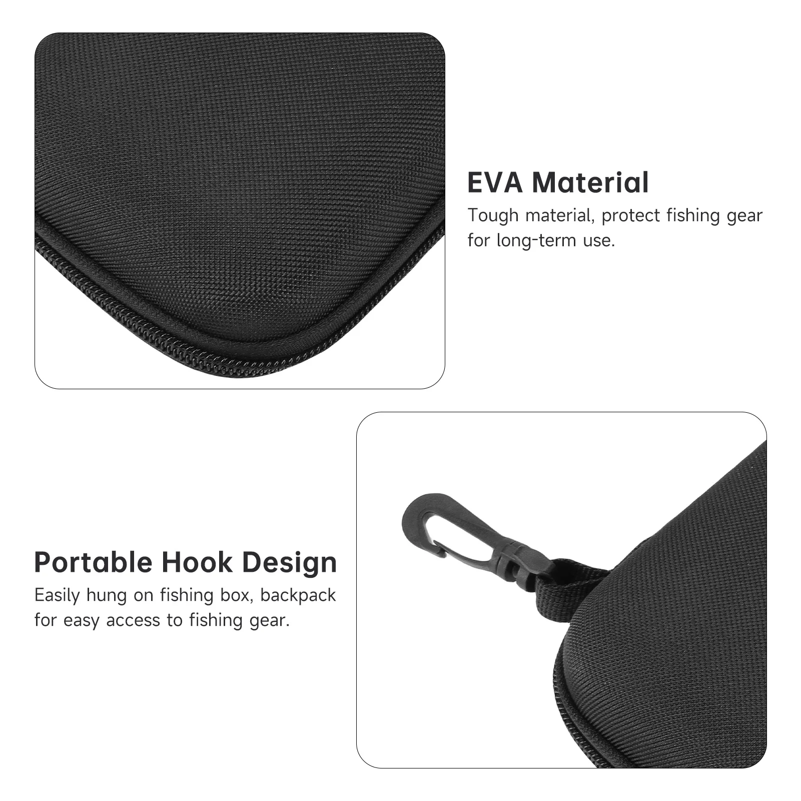 Caja de señuelos de pesca con mosca, bolsa de almacenamiento de aparejos de cebo EVA, diseño de doble cara para fácil acceso, soporte para anzuelos, almacenamiento de señuelos de pesca - imagen 5