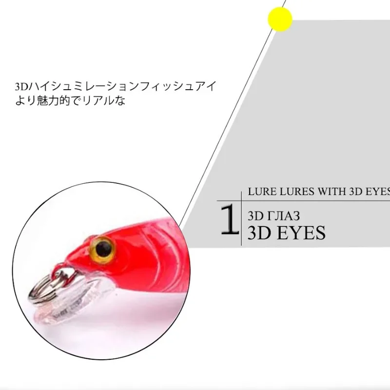 Jerkbait Minnow Kit de cebo artificial flotante, Swimbait de manivela dura, Wobbler para curricán Crankbait, señuelo de pesca, juego de aparejos - imagen 3