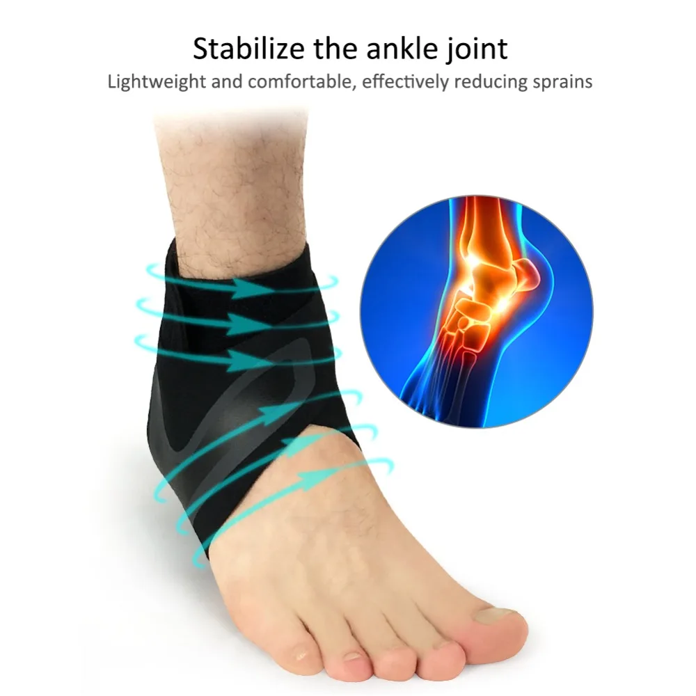 Soporte de tobillo elástico transpirable con arco ajustable