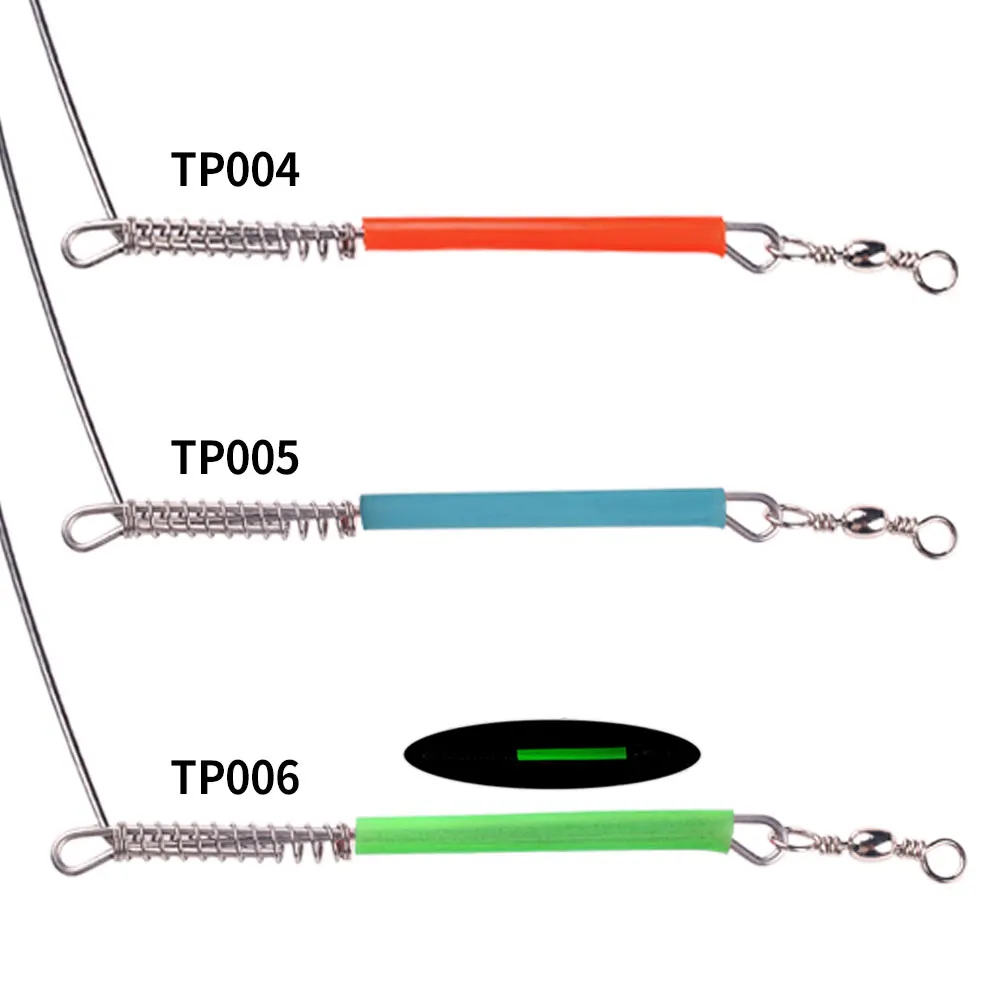 6 uds. De brazos de pesca de agua salada marina, ramas con giratorios y resorte para bagre, brazos de alambre de acero inoxidable, equilibrio de 20cm, 30cm y 40cm - imagen 2