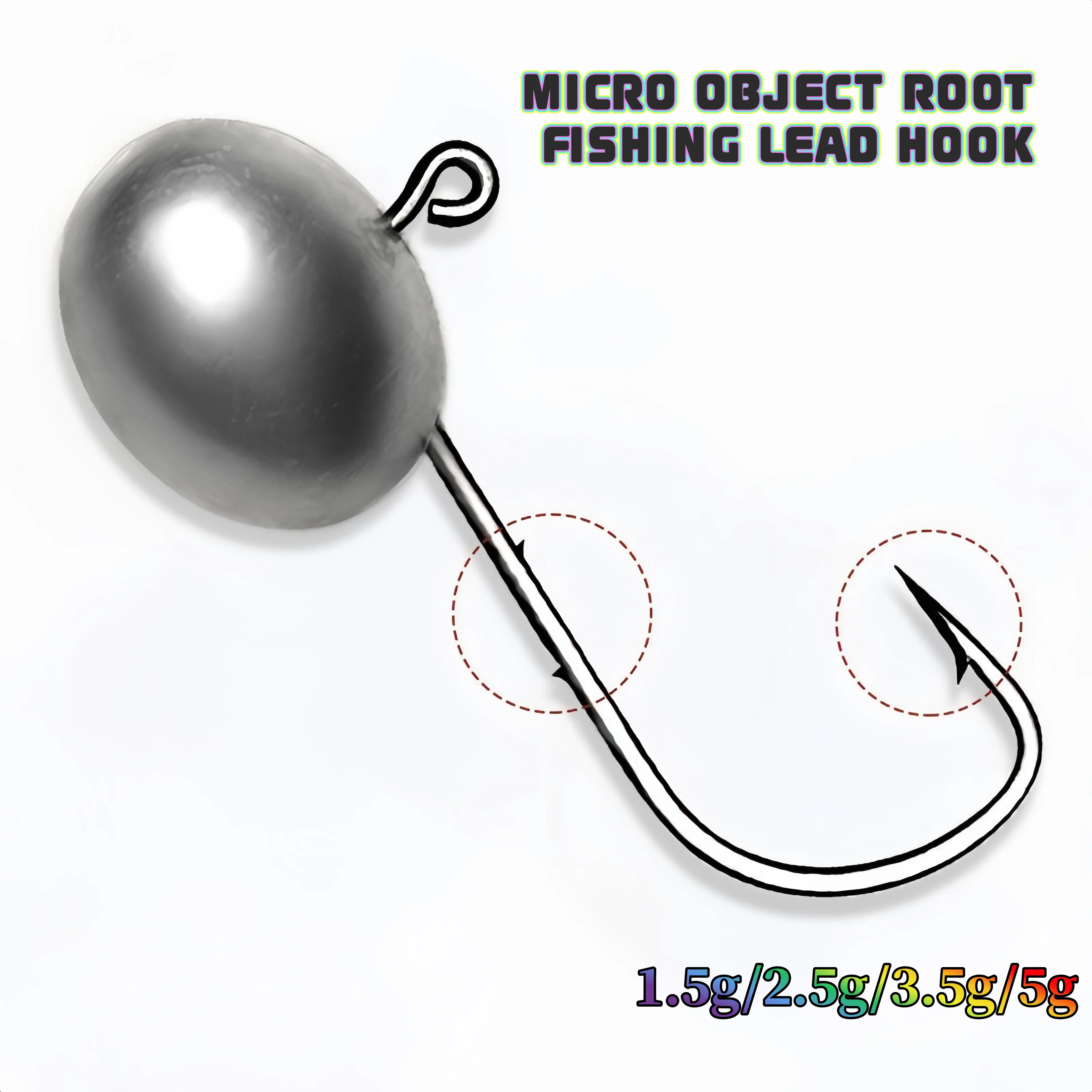 Anzuelos Jig Head doble barba – Punta afilada de alta resistencia - imagen 2
