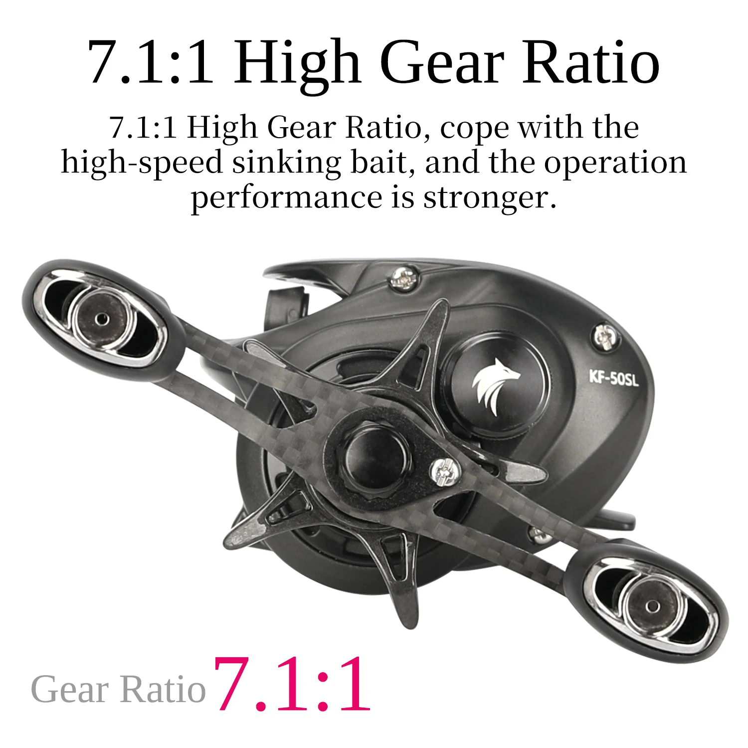 TSURINOYA 134g ウルトラライトベイトフィネスキャスティングフィッシングリール ダークウルフ 50S 7.1:1 4kg シャロースプール ライトゲームコイル トラウトリール - imagen 3