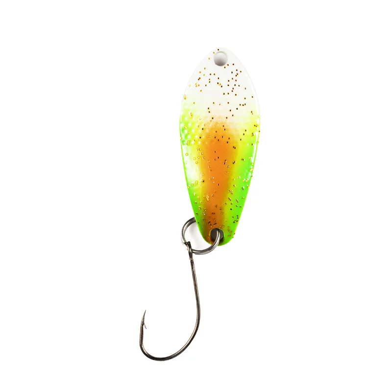 Señuelos de pesca cucharas 3g/3,1 cm plantillas de Metal coloridas cebo duro un solo gancho cuchara Artificial señuelos lote 7 piezas venta - imagen 5