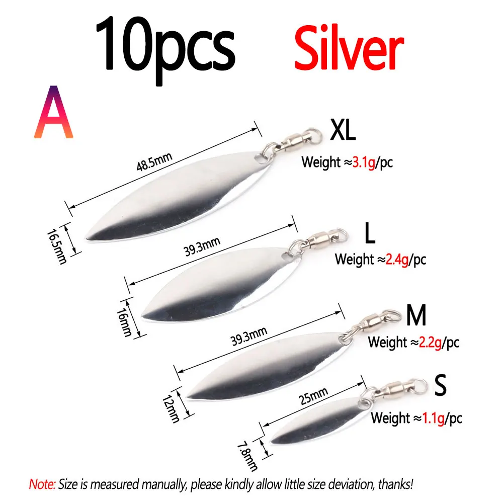 10PCS Silver A