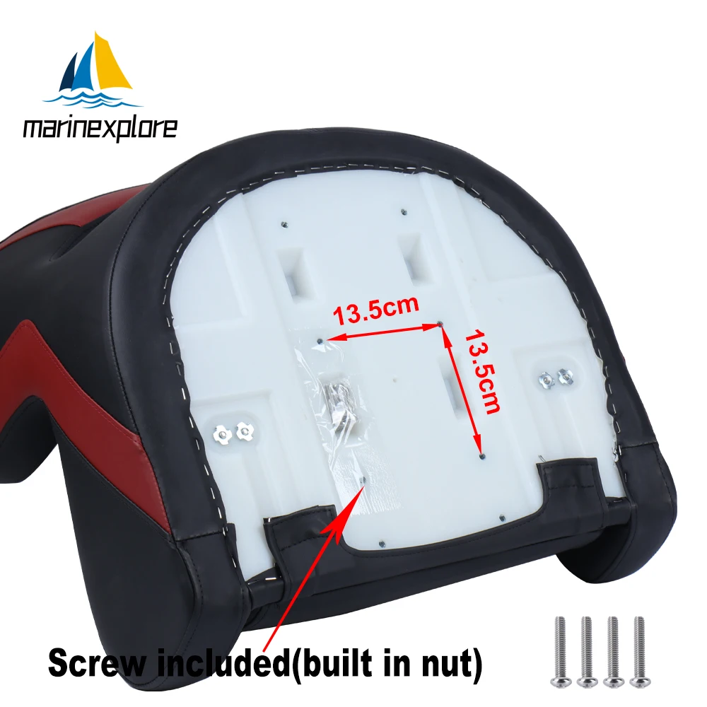 Silla plegable de PVC para barco, asiento de cubierta de fundición profesional para pesca marina, lancha rápida para exteriores, silla para trasero, comodidad para bicicleta - imagen 5