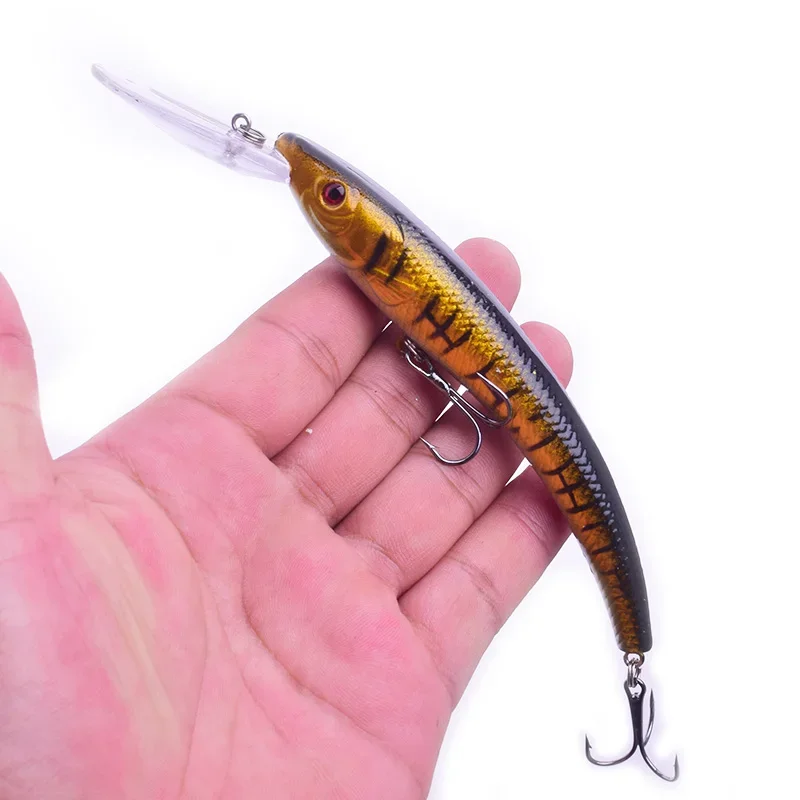 Señuelo de pesca Minnow, 1 unidad, 15,5 cm, 16g, señuelos Wobbler flexibles flotantes, cebo duro Artificial, señuelo de pesca de carpa, aparejos de pesca de lubina - imagen 5