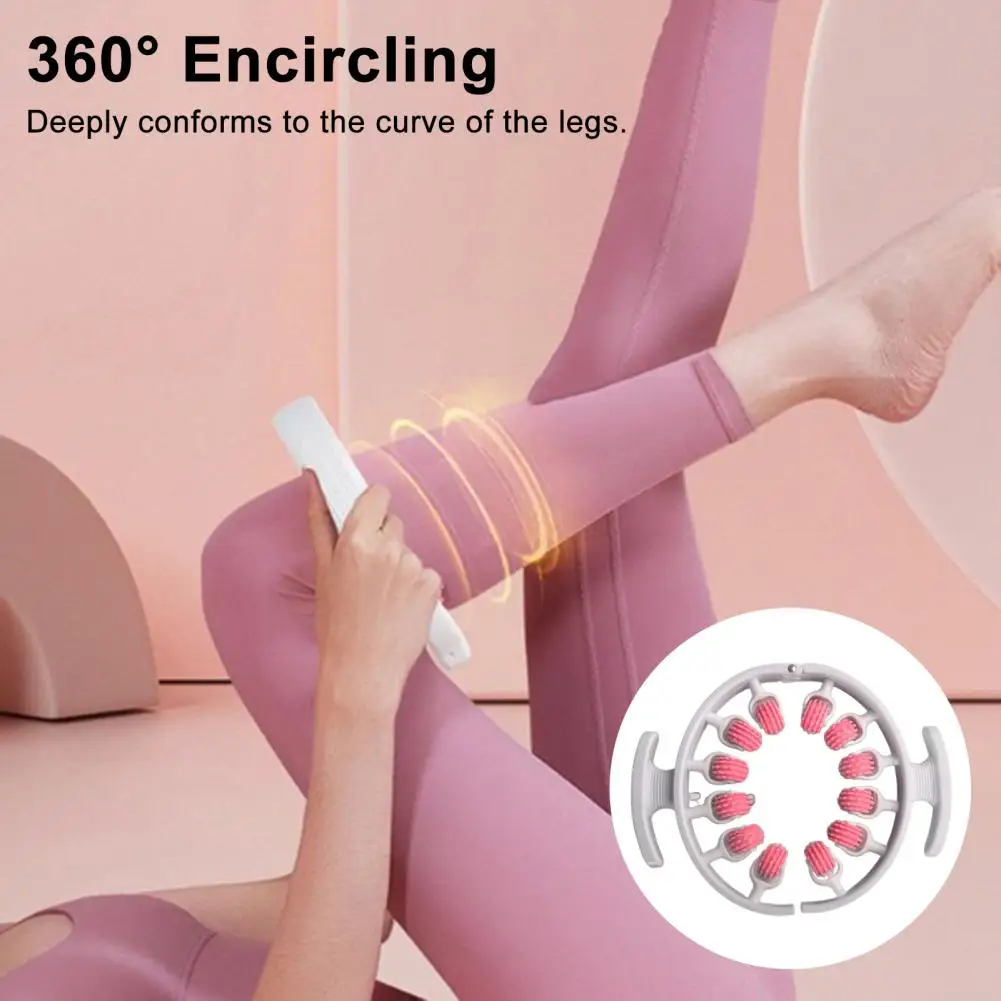 Rodillo de masaje para piernas, drenaje linfático, terapia de tejido profundo, muslos, brazo, hombro, herramienta de masaje de relajación muscular con 12 rodillos - imagen 3