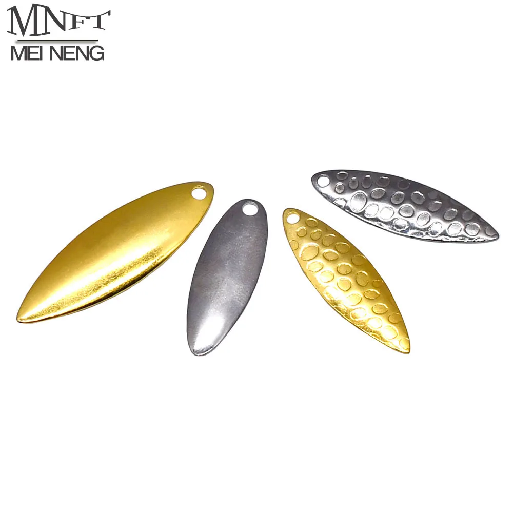 Spinner MNFT hoja de sauce – Señuelo metálico giratorio plata y oro - imagen 3