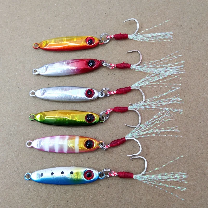 Juego de plantilla de Metal fundido, cuchara de 35mm, 5,8g, cebo duro de fundición a tierra, Spinner, Señuelos de Pesca, aparejos de Jigging, señuelos artificiales de agua salada, 6 uds.