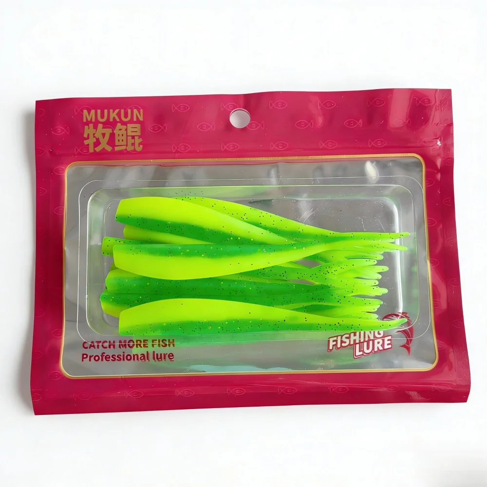 Señuelos de vinilo cola bifurcada 10 cm – Para lubina en mar y agua dulce - imagen 2